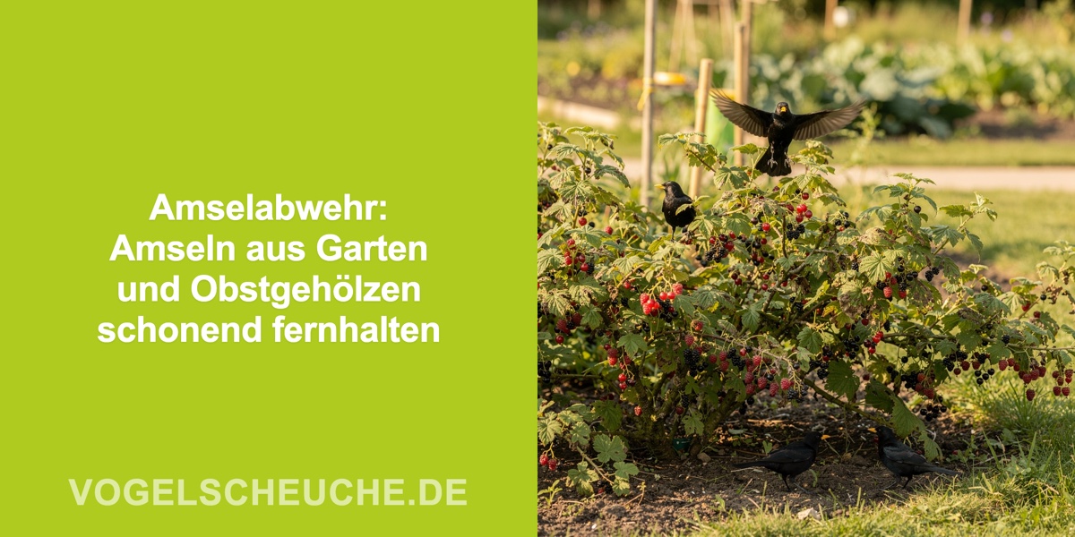 Amselabwehr: Amseln aus Garten und Obstgehölzen schonend fernhalten
