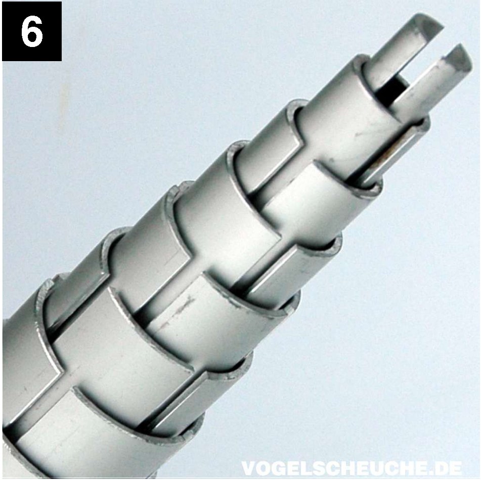 Aluminium-Rute – ineinandergesteckte Rohre