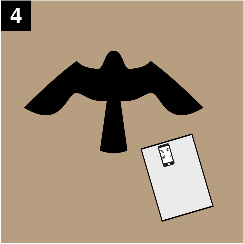 Vogelscheuch-Drachen – Drachen-Silhouette