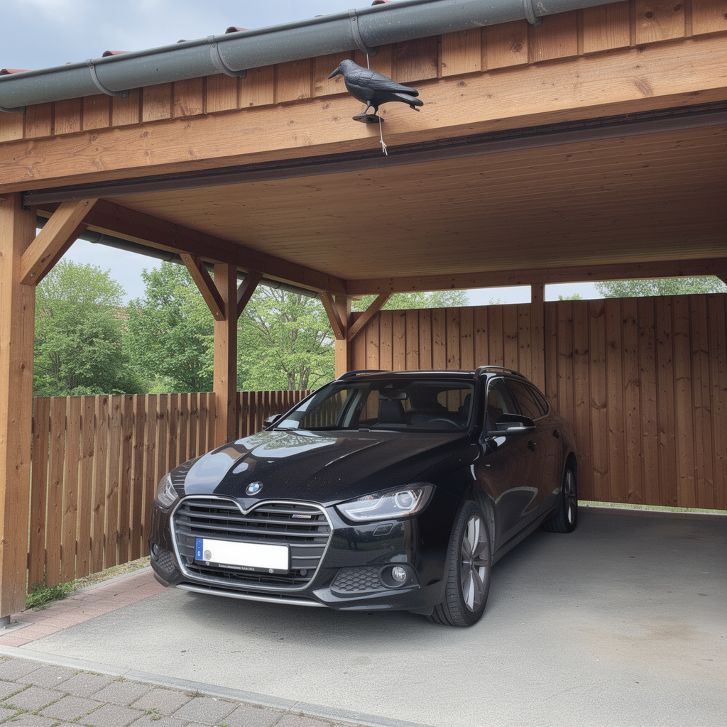 Rabenattrappe Carport