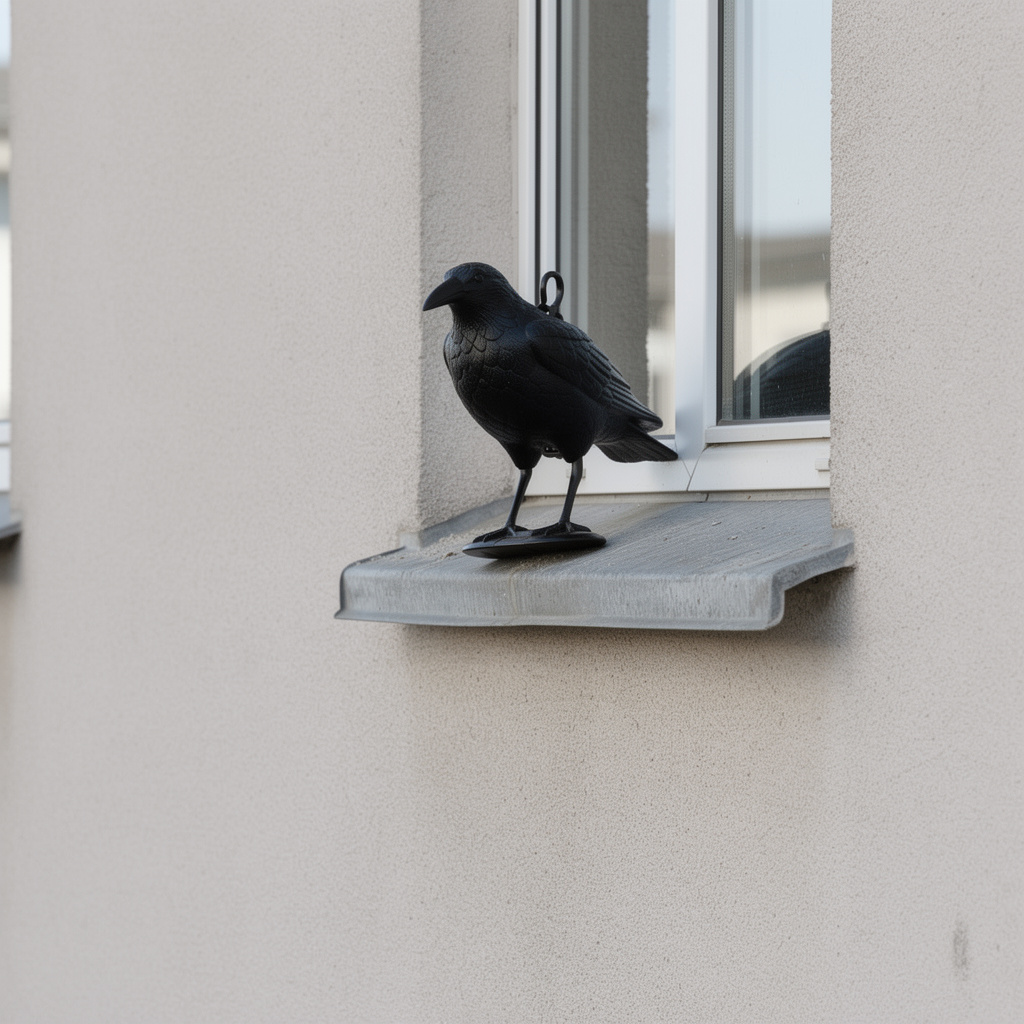 Rabenattrappe Fensterbank