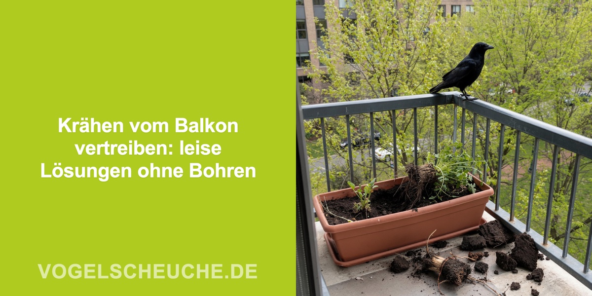 Krähen vom Balkon vertreiben: leise Lösungen ohne Bohren