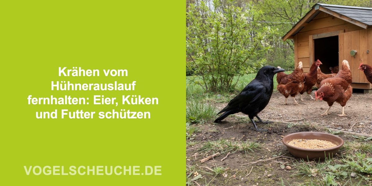 Krähen vom Hühnerauslauf fernhalten: Eier, Küken und Futter schützen