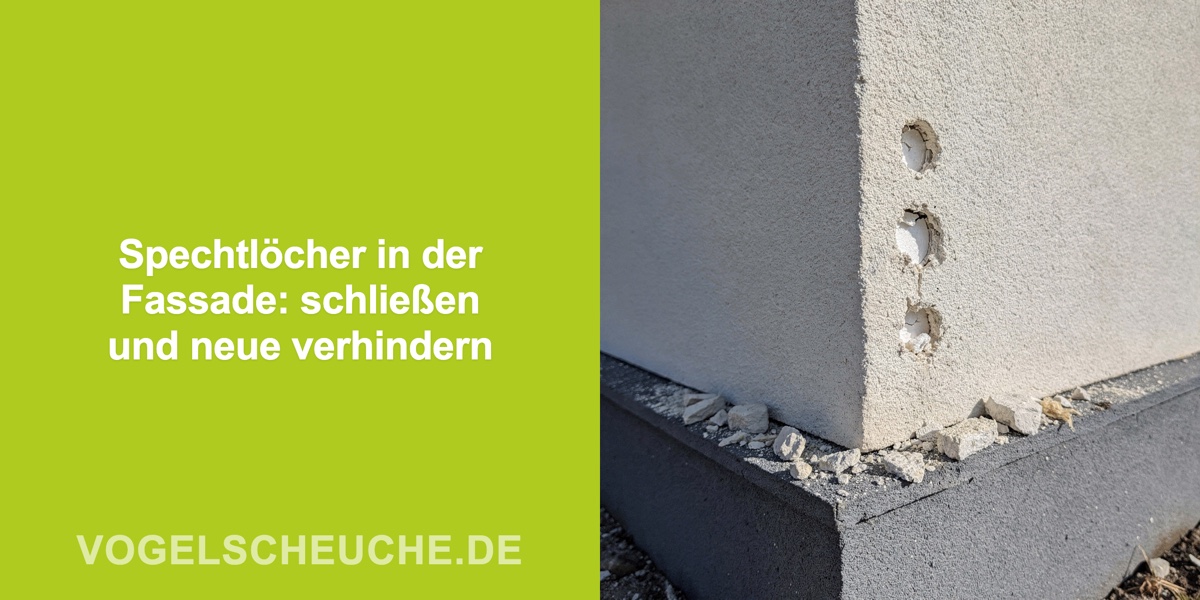 Spechtlöcher in der Fassade: schließen und neue verhindern