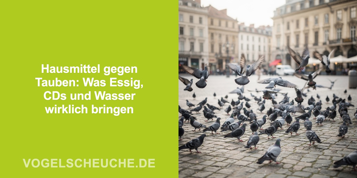 Hausmittel gegen Tauben: Was Essig, CDs und Wasser wirklich bringen