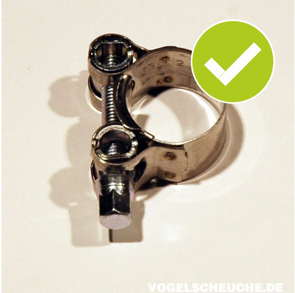 Spezialschnur und Spannschellen – Spannschelle (richtig)